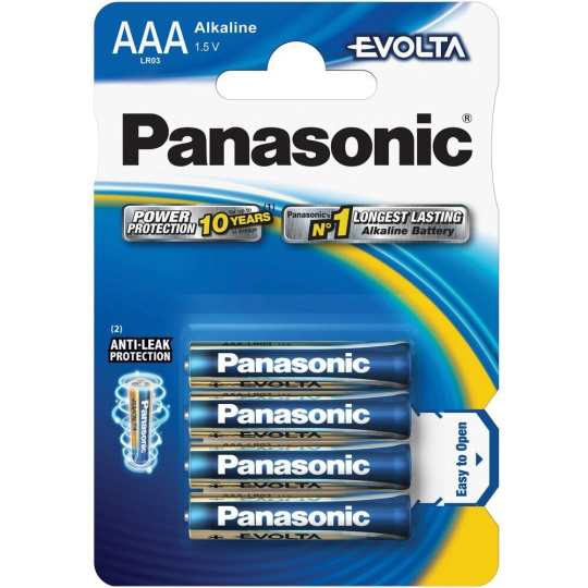 Panasonic Evolta AAA alkalické baterie, 4 ks