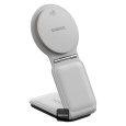 Baseus PrimeTrip C02 držák do auta s bezdrátovým nabíjením Qi2 na palubní desku bílý