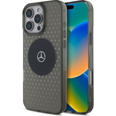 Mercedes PC/TPU Star Pattern MagSafe kryt pro iPhone 16 Pro černý