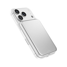 iWant by Epico UltraPack Qi2 25W Slim 5000mAh hliníková Mag+ bezdrátová powerbanka stříbrná