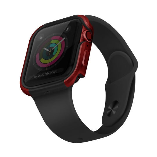 UNIQ Valencia kovové pouzdro Apple Watch (44mm) červené