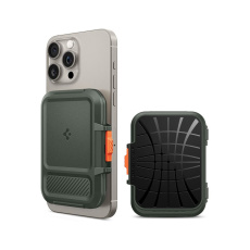Spigen Lock Fit MagSafe Wallet peněženka tmavě zelená