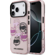 Karl Lagerfeld IML Multi K&CH Heads Zadní Kryt pro iPhone 17 Pro růžový