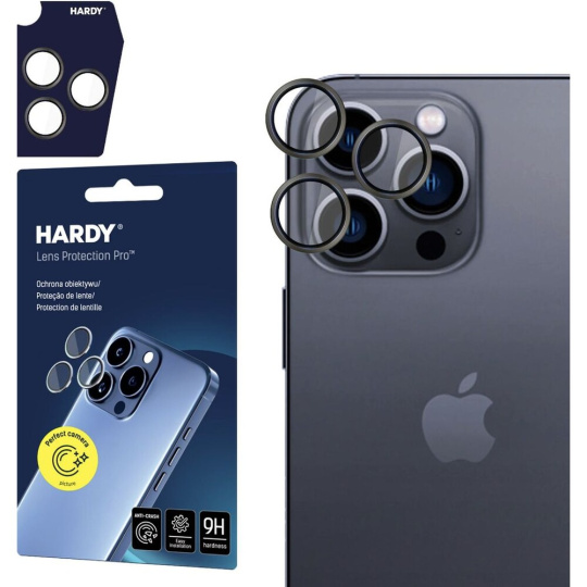 3mk Hardy Lens Protection Pro skla na fotoaparát Apple iPhone 16 Pro /16 Pro Max titanově šedá