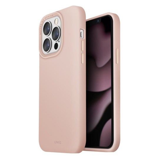 UNIQ Lino Blush Pink MagSafe kryt iPhone 13 Pro max růžový