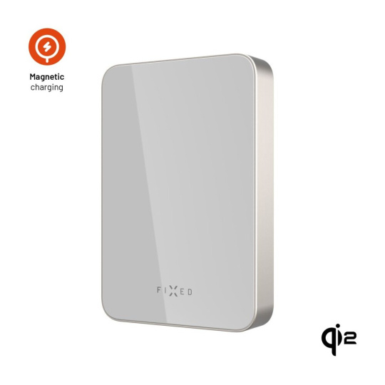 FIXED MagZen 10 Crystal MagSafe/Qi2 powerbanka, 10000mAh, titanová