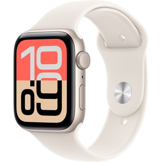 Apple Watch SE 3 (2025) 44mm Hvězdně bílý hliník s hvězdně bílým sportovním řemínkem S/M Apple Watch SE 3 (2025) 44mm Hvězdně bílý hliník s hvězdně bílým sportovním řemínkem S/M