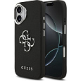 Guess PU Grained 4G Metal Logo kryt iPhone 17 černý