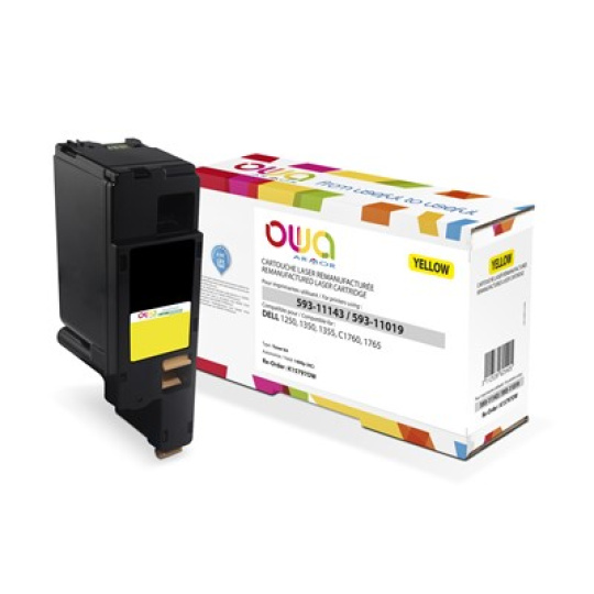 OWA Armor toner pro DELL 1250, 1350, 1355, C1760, C1765, 1400   Stran, 593-11143, žlutá/yellow