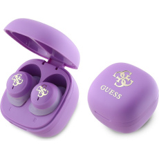 Guess 4G Logo Mini TWS bezdrátová sluchátka fialová