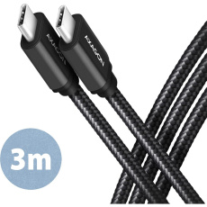 AXAGON BUCM3-CM30AB kabel USB-C - USB-C 3m černý