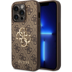 Guess PU 4G Metal Logo kryt iPhone 15 Pro Max hnědý