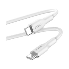 PURO Soft USB-C/USB-C kabel, 1,5 m bílý