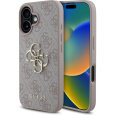 Guess PU 4G Metal Logo kryt pro iPhone 16 růžový