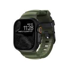 Nomad Rocky Point Band řemínek Apple Watch 49/45/44/42mm černý/tmavě zelený