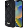 Guess PU Leather Quilted kryt iPhone 16 černý