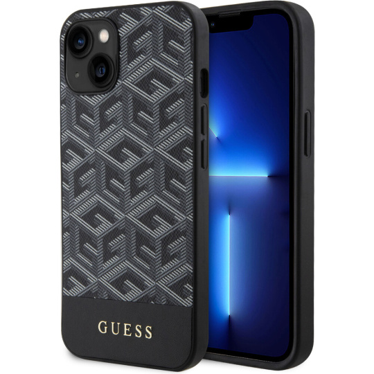 Guess PU G Cube MagSafe Kryt iPhone 15 černý