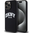 DKNY Liquid Silicone Arch Logo MagSafe kryt iPhone 12/12 Pro černý