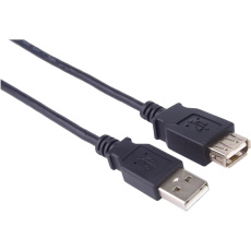 PremiumCord USB 2.0 prodlužovací kabel 1m černý