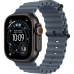 Apple Watch 49/46/45/44mm ocelově modrý Oceánský řemínek černý titan