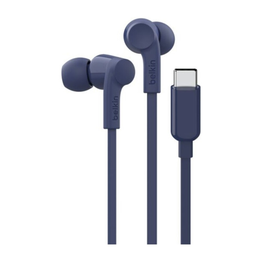 Belkin SOUNDFORM™ USB-C sluchátka s nastavitelným omezovačem hlasitosti modrá