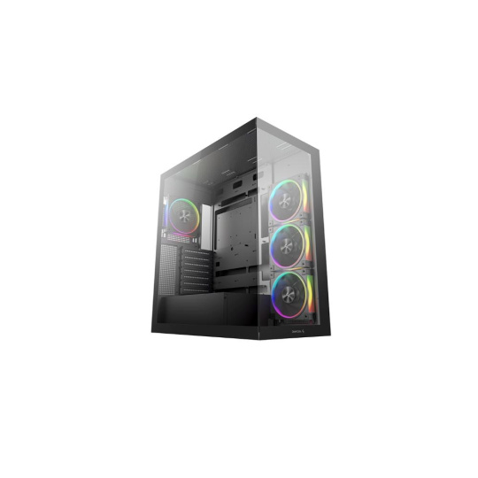 DEEPCOOL Case CG580 4F V2, ATX, Průhledná bočnice, 4x120mm ARGB, černá