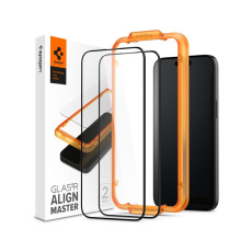 Spigen Glass tR AlignMaster 2 Pack tvrzené sklo iPhone 15 černé