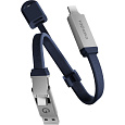 ENERGEA Sheath Key 2v1 USB-C/USB-A kabel, 480 Mb/s, 60W, 15 cm, blue