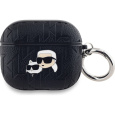 Karl Lagerfeld PU Embossed Karl and Choupette Heads pouzdro AirPods 3 černé