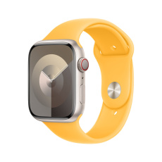 Apple Watch sportovní řemínek 45mm paprskově žlutý S/M