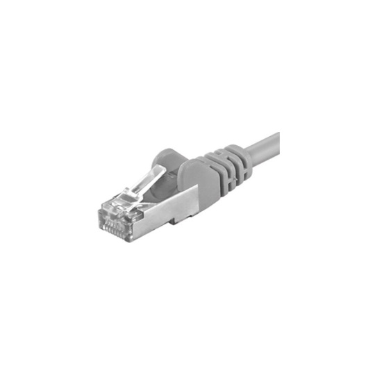 PremiumCord RJ45/RJ45 Cat6a S-FTP patch kabel 30m šedý