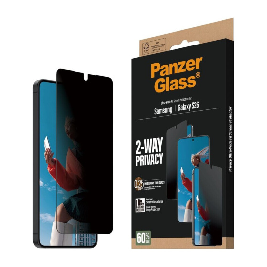PanzerGlass® Privacy sklo s instalačním rámečkem Samsung Galaxy S26