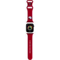 Hello Kitty Liquid Silicone Kitty Head Logo Řemínek pro Apple Watch 38/40/41mm červený