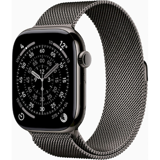 Apple Watch Series 11 Cellular (46mm) Břidlicově šedý titan s břidlicově šedým milánským tahem M/L