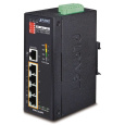 Planet ISW-504PT, 5x 10/100, 4x POE IEEE 802.3af, 60W, DIN, IP30, -40~75 st.C