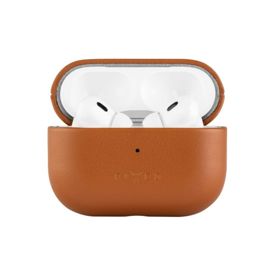 FIXED PodsLeather kožené pouzdro s MagSafe pro Apple AirPods Pro 2 hnědé