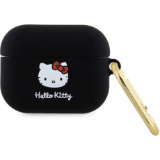 Hello Kitty Liquid Silicone 3D Kitty Head Logo pouzdro AirPods Pro černé