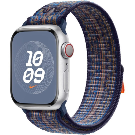 Apple Watch 41/40/38mm Game Royal / oranžový provlékací sportovní řemínek Nike