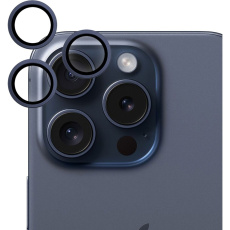 iWant ochrana čoček na kameru iPhone 15 Pro/15 Pro Max modrá