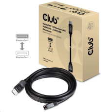 Club3D Kabel prodlužovací DisplayPort 1.4 8K 60Hz DSC 1.2 HBR3 HDR Bidirectional (M/F), 3m