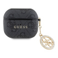 Guess 4G Script PC/PU Charm pouzdro pro AirPods 3 černé