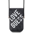 Guess PU 4G Big Love Logo taška na telefon černá