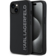 Karl Lagerfeld 3D Rubber Glitter Logo kryt iPhone 13 černý