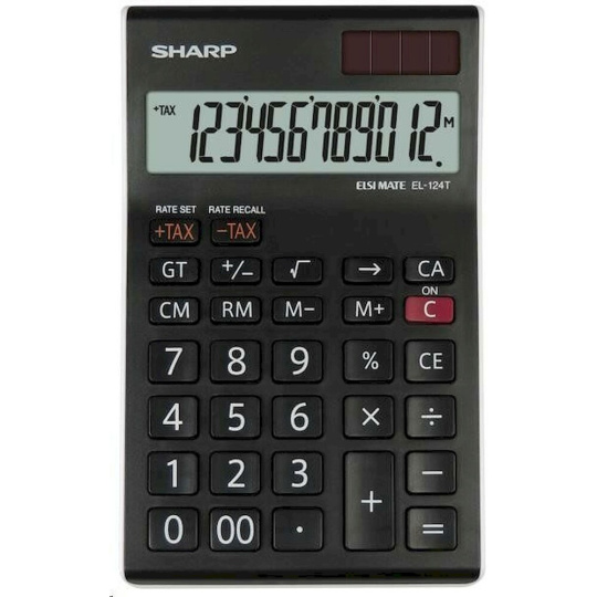 Sharp EL124TWH kalkulačka černá