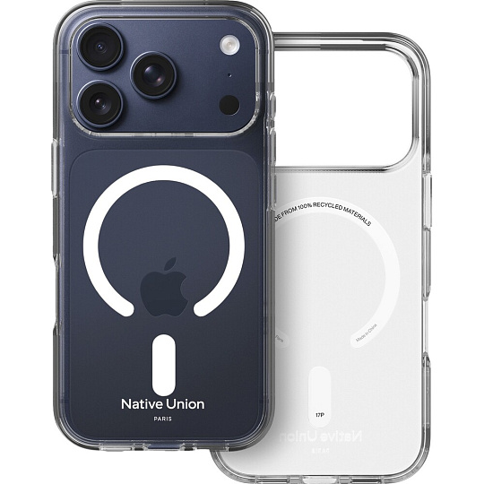 Native Union (RE)Clear MagSafe kryt z recyklovaného materiálu iPhone 17 Pro transparent