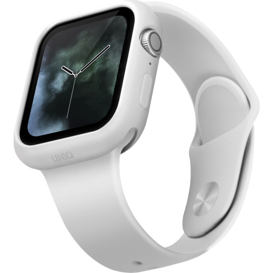 UNIQ Lino silikonové pouzdro Apple Watch (40mm) bílé