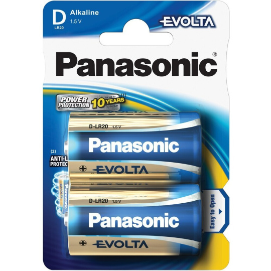 Panasonic EVOLTA Platinum D alkalická baterie (2ks)