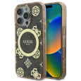 Guess IML 4G Peony MagSafe kryt pro iPhone 16 Pro Max hnědý