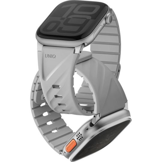 UNIQ Fluo Magnetický řemínek pro Apple Watch (49-40mm) Mist Grey UNIQ Fluo Magnetický řemínek pro Apple Watch (49-40mm) Mist Grey