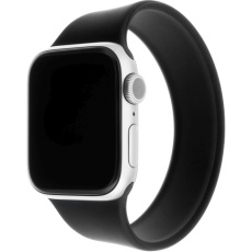 FIXED provlékací silikonový řemínek Apple Watch 42/44/45mm S černý